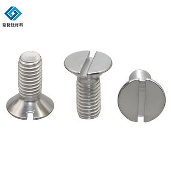 DIN963 Titanium Slotted Countersunk Head Screws